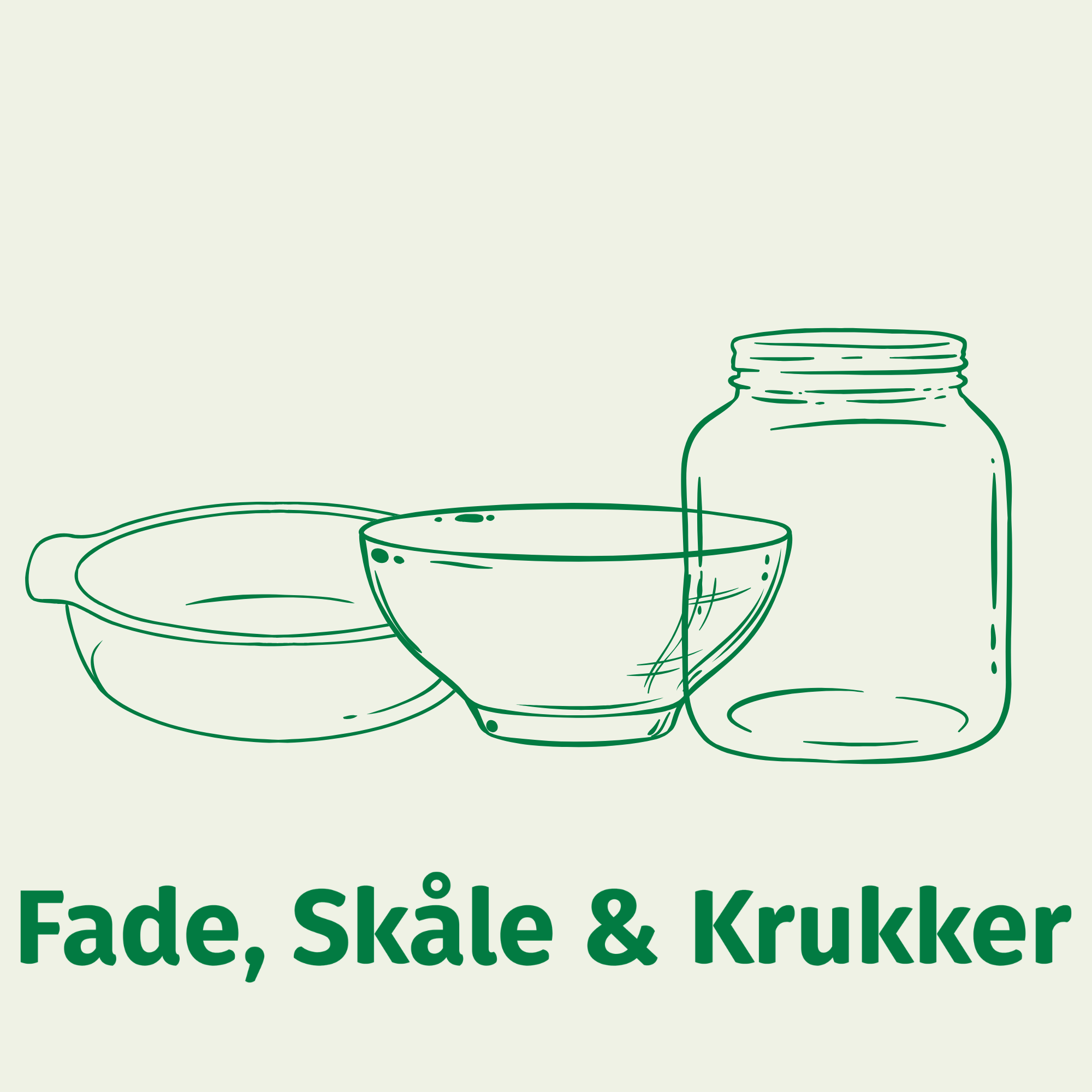 Skåle, krukker og fade