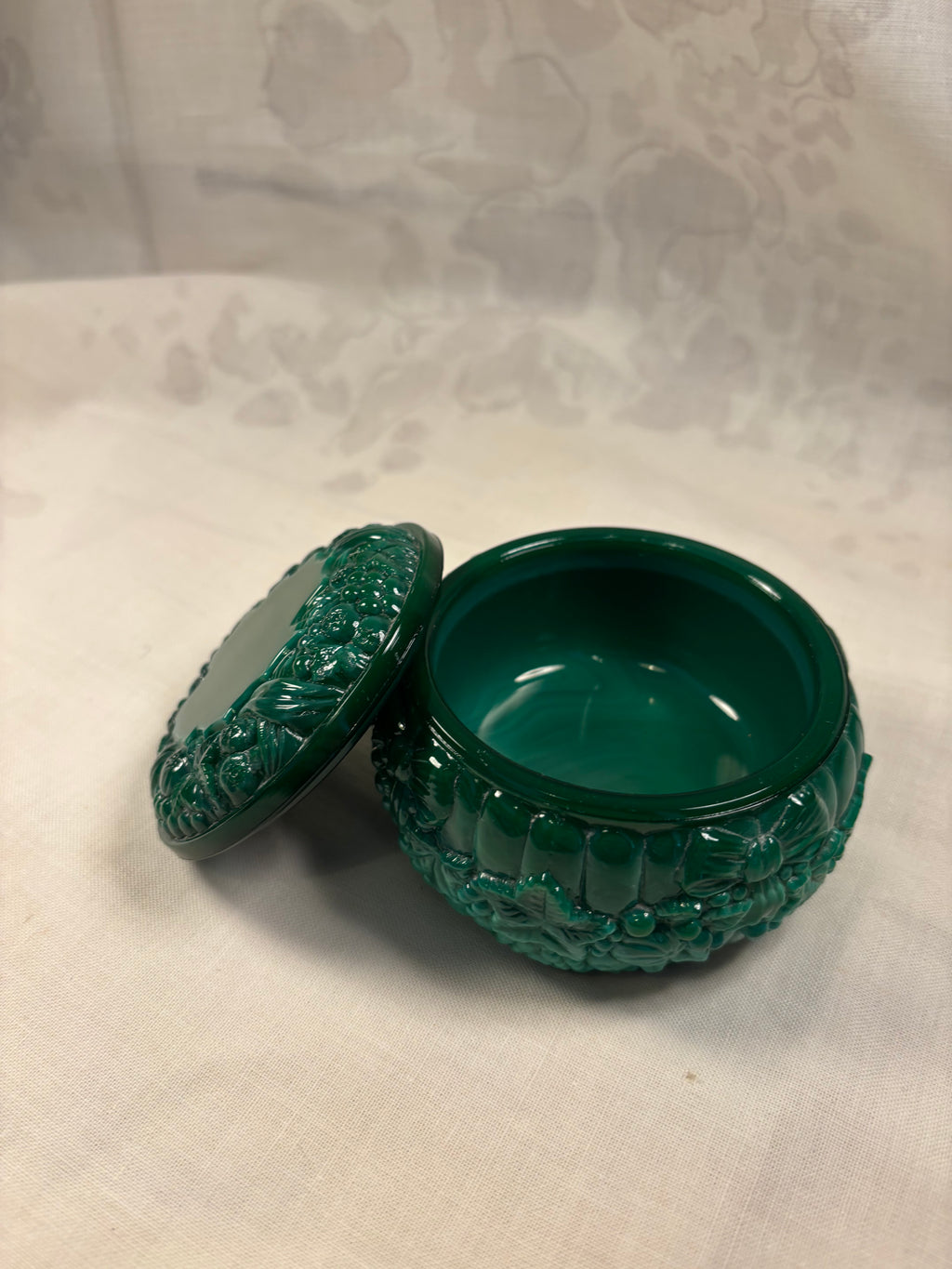 Malakitglas krukke