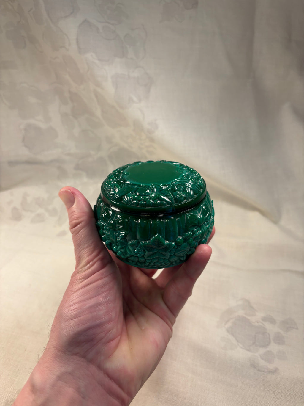Malakitglas krukke