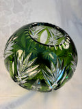 Smuk grøn krystal vase