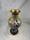 Kinesisk cloisonné vase med blomster