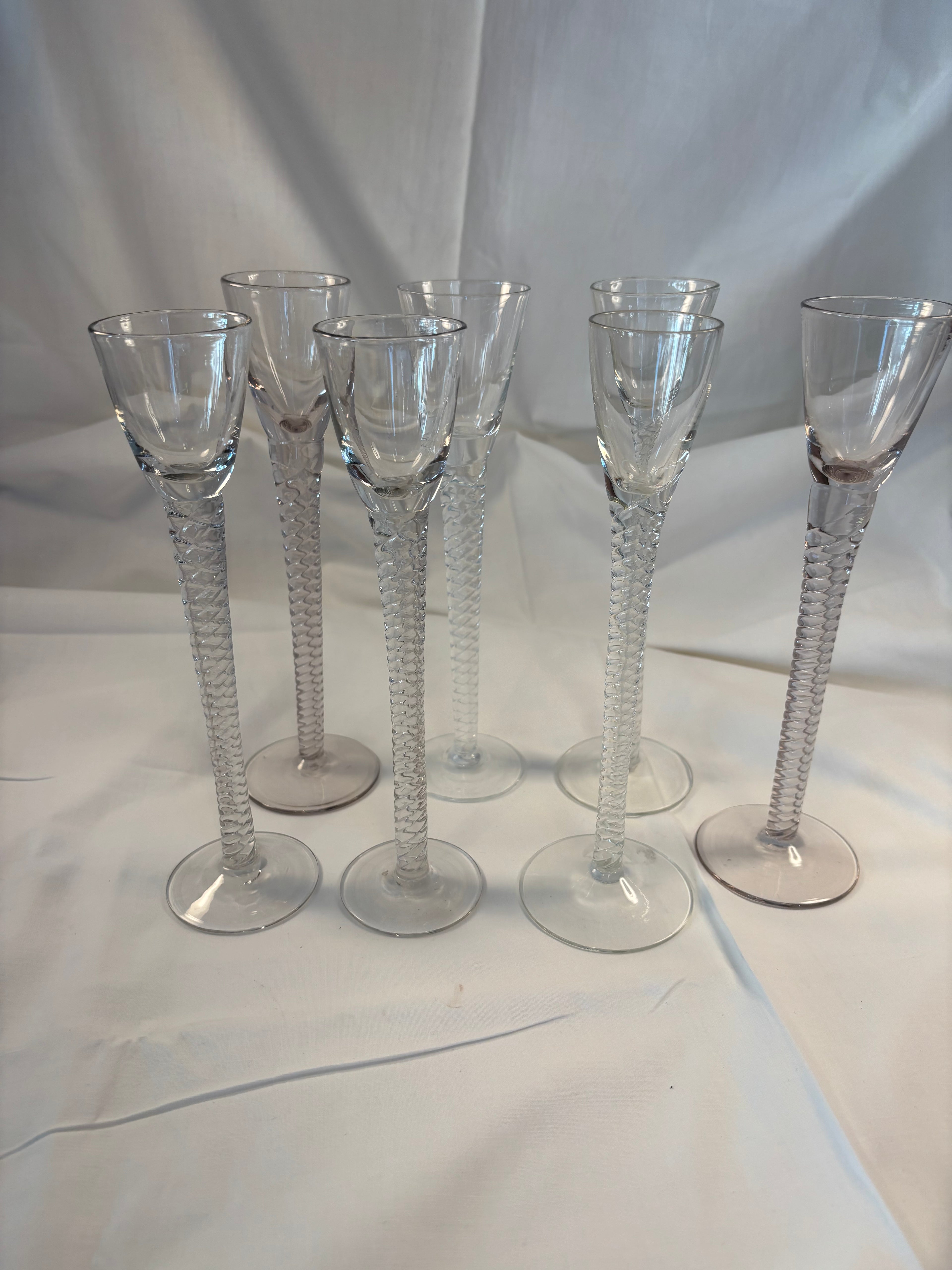 7 snapseglas fra Holmegaards Amager Tvist