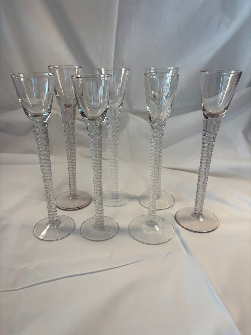 7 snapseglas fra Holmegaards Amager Tvist