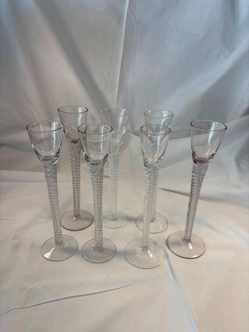 7 snapseglas fra Holmegaards Amager Tvist