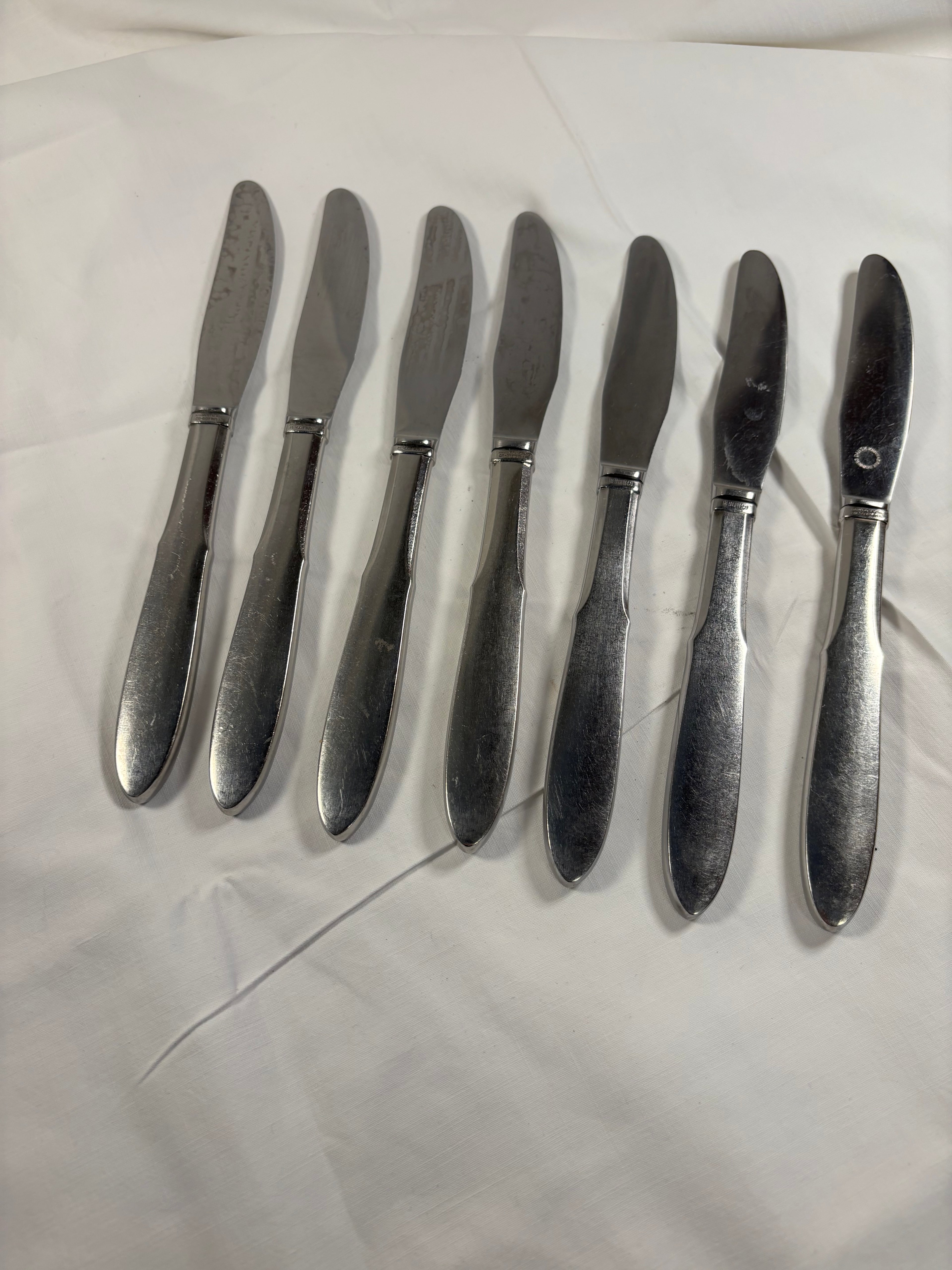 7 middagsknive i Mitra serien Georg Jensen
