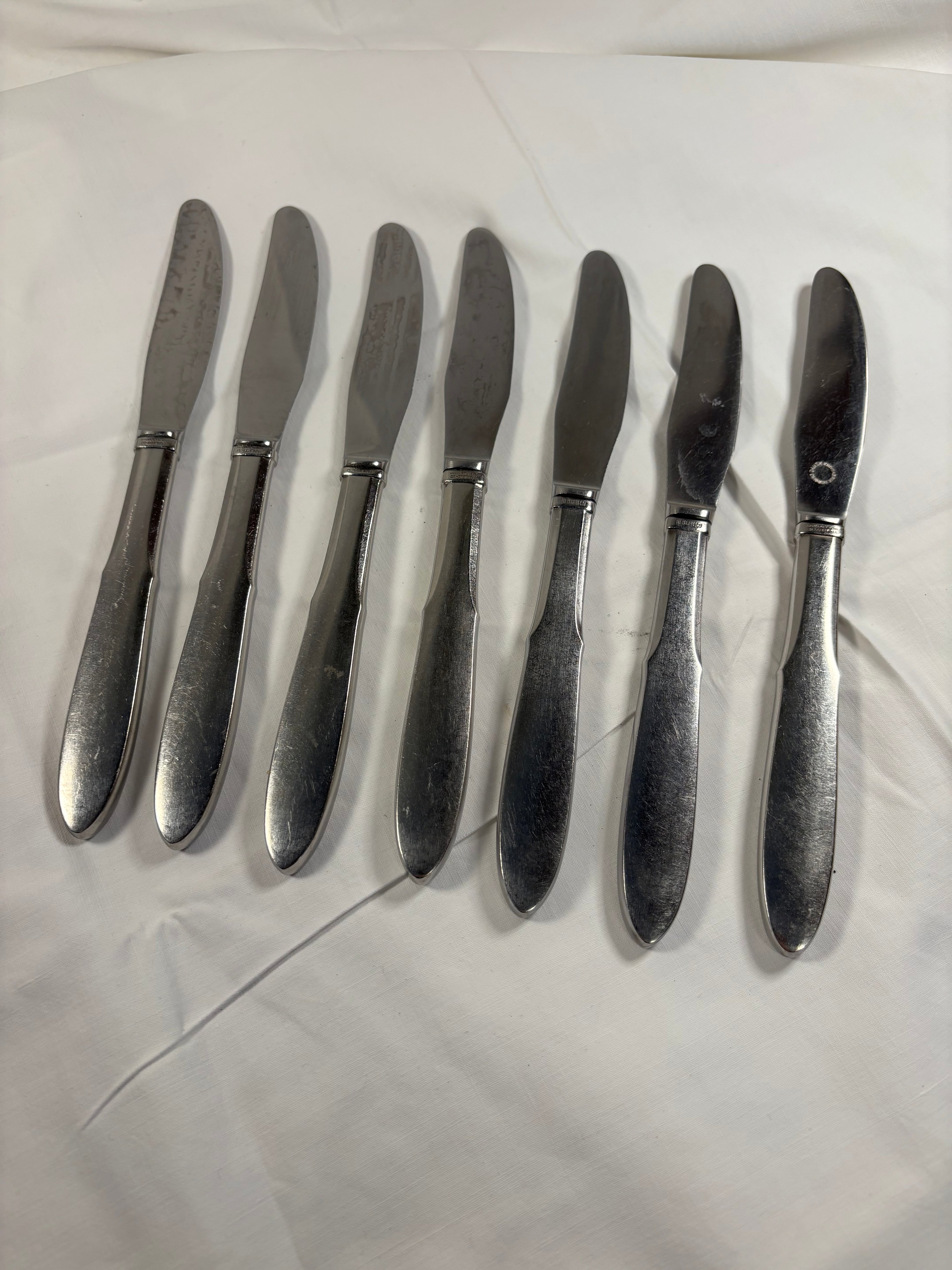 7 middagsknive i Mitra serien Georg Jensen