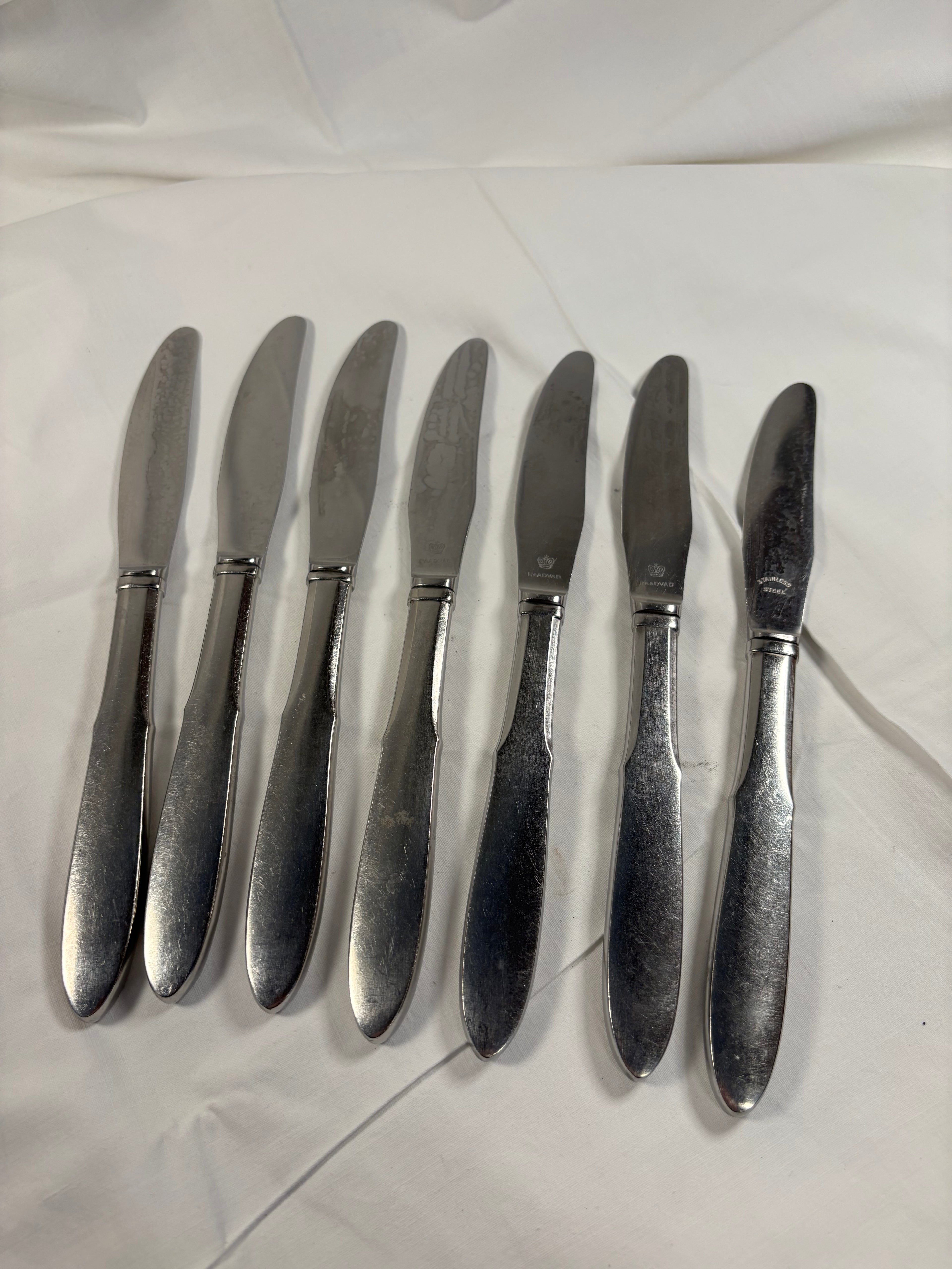 7 middagsknive i Mitra serien Georg Jensen