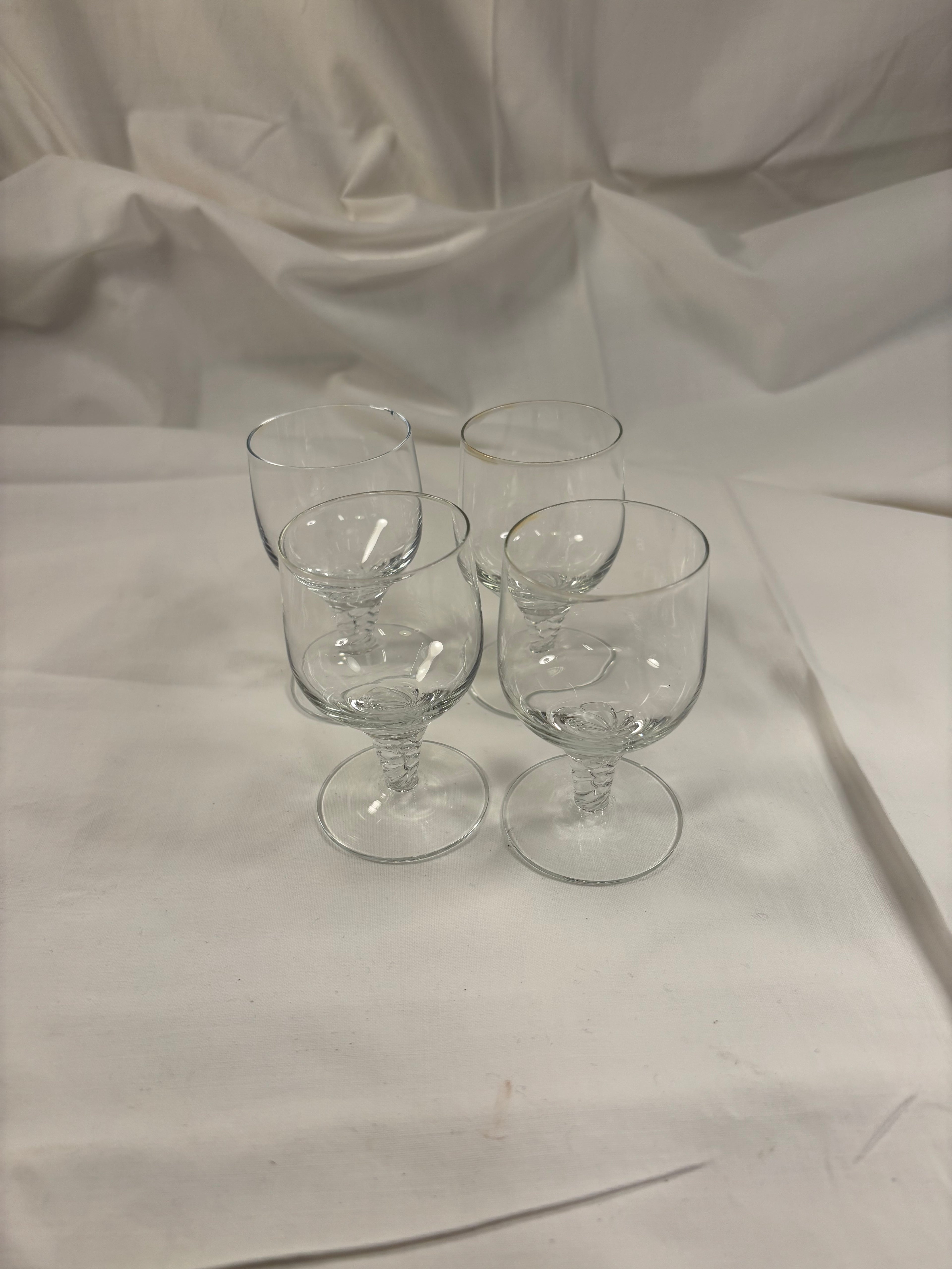 4 portvinsglas fra Holmegaards Amager Tvist