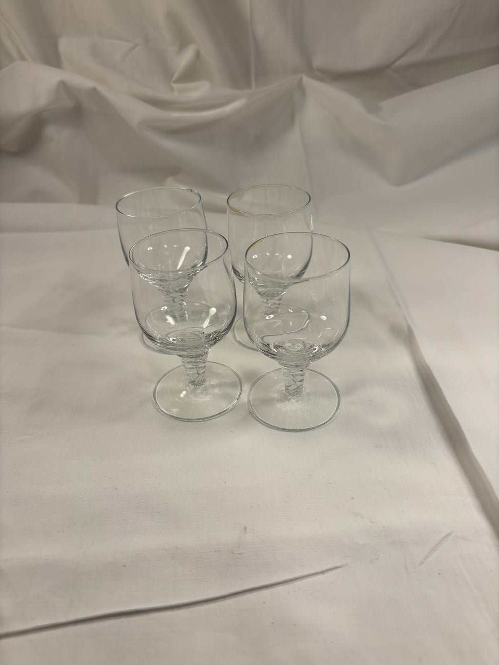 4 portvinsglas fra Holmegaards Amager Tvist