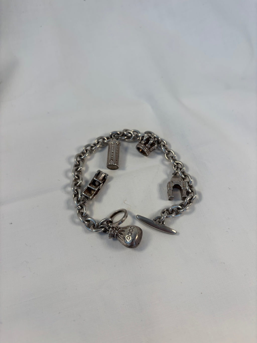 Charm armbånd i sølv