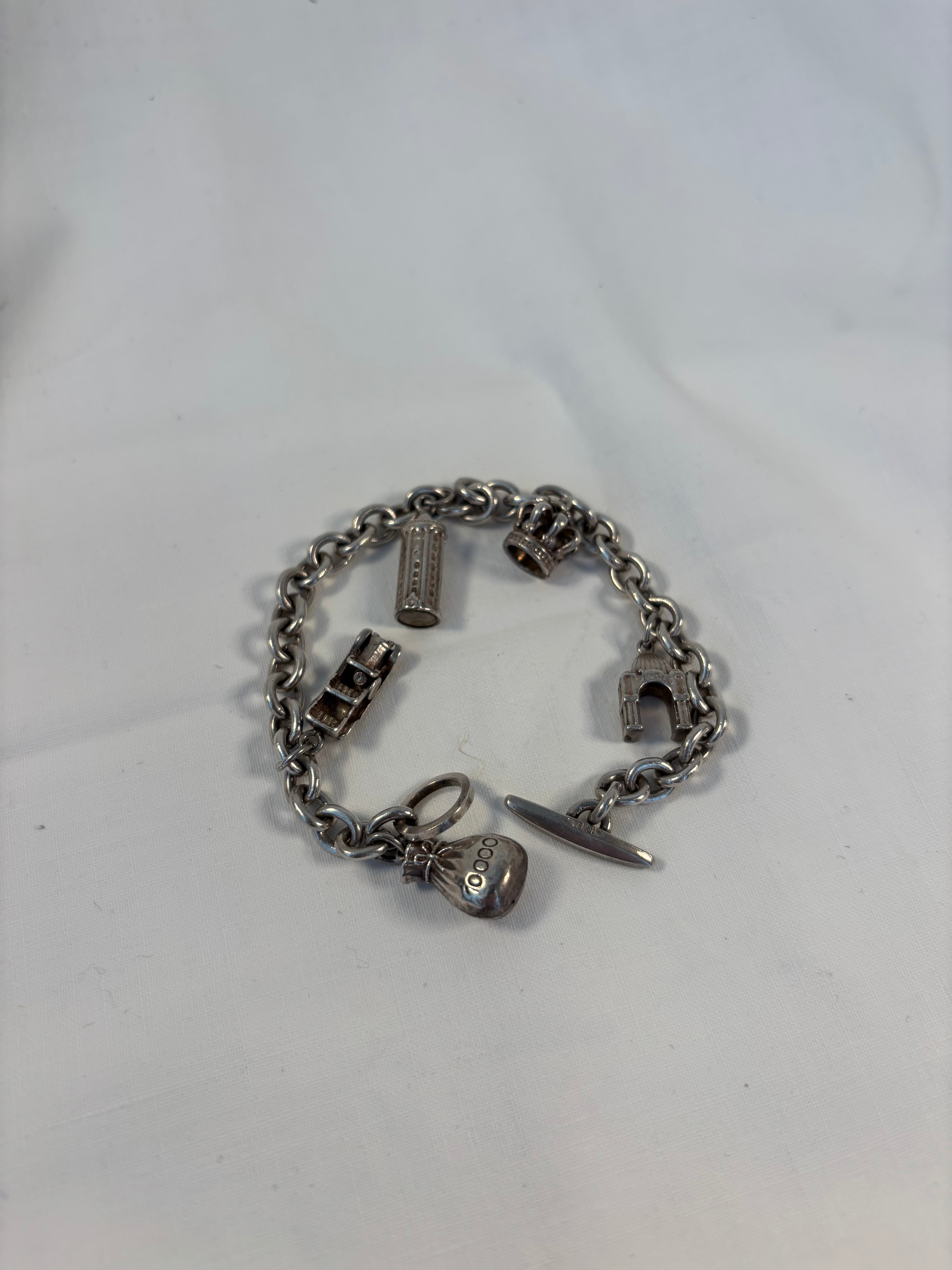 Charm armbånd i sølv